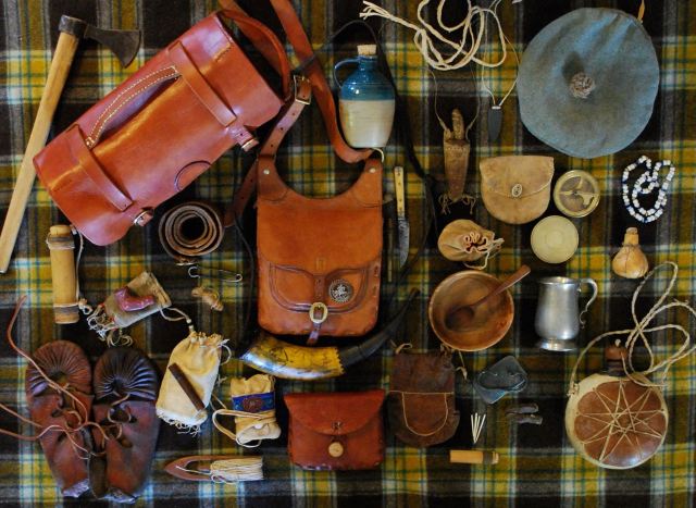 Some of my camping gear mostly inspired by the period from 1745-1812, prior to major industrialization.