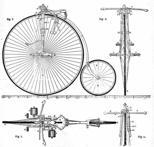 Penny Farthing Schematic, 1890.