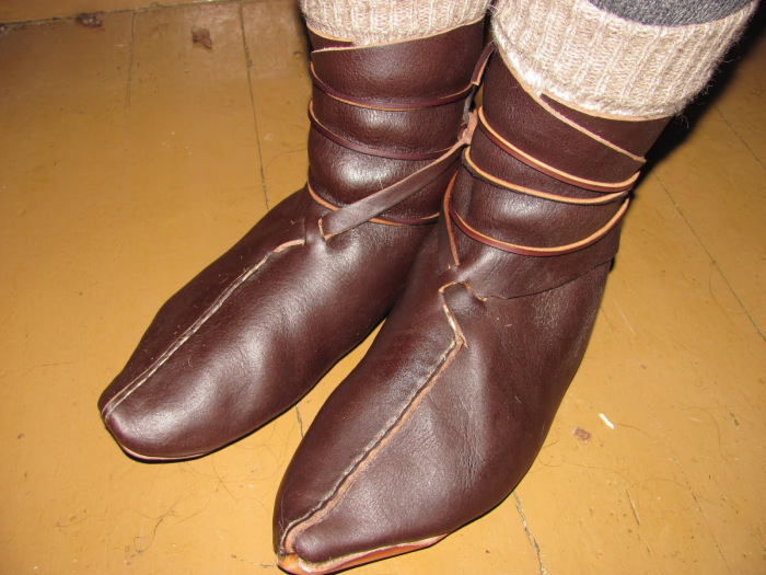 Reconstructed Oseberg Viking Shoes